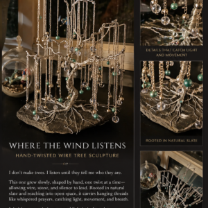 Where the Wind Listens - Handwrapped wire tree sculpture
