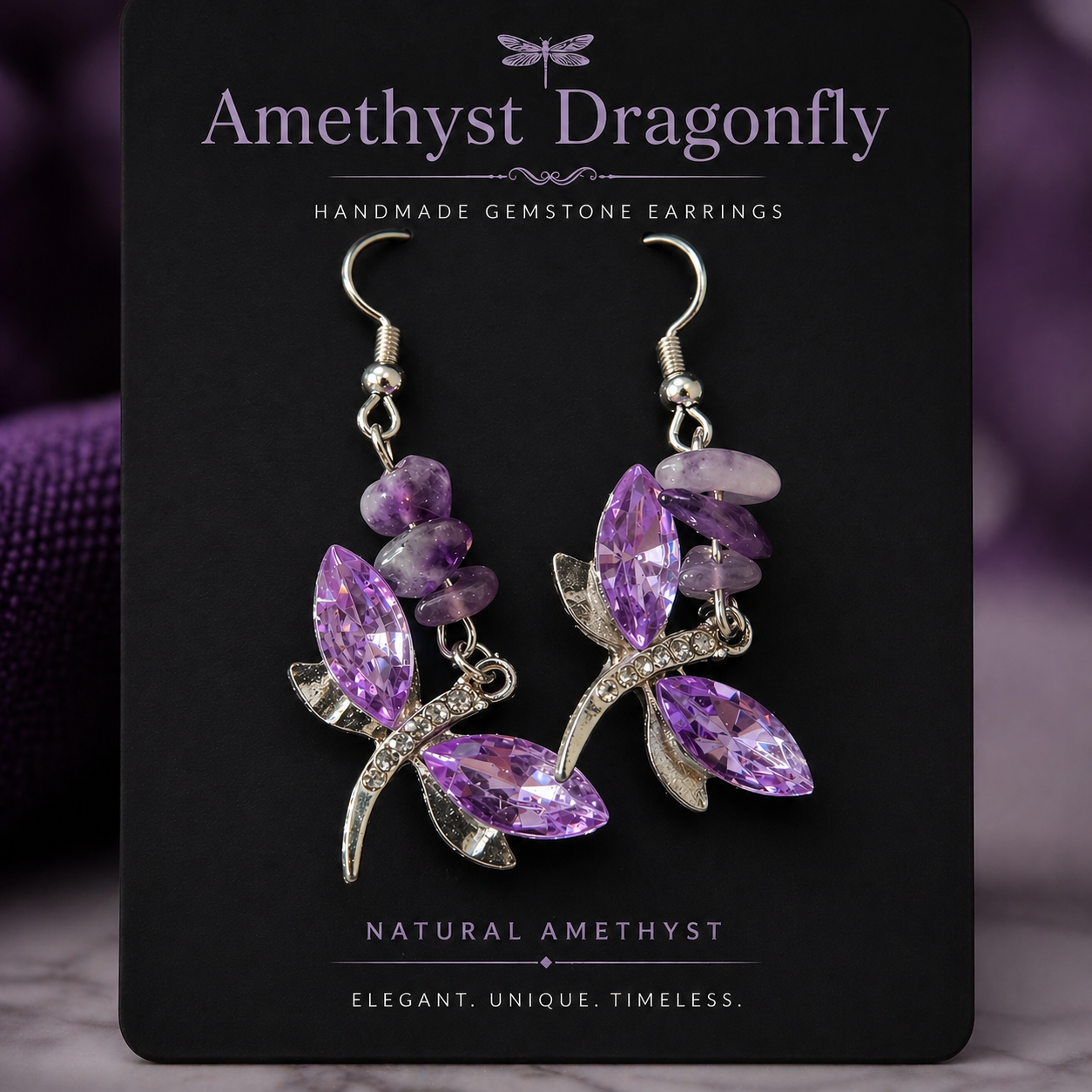 Amethyst Dragonfly Drops