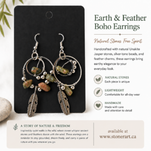 Earth & Feather Boho Earrings