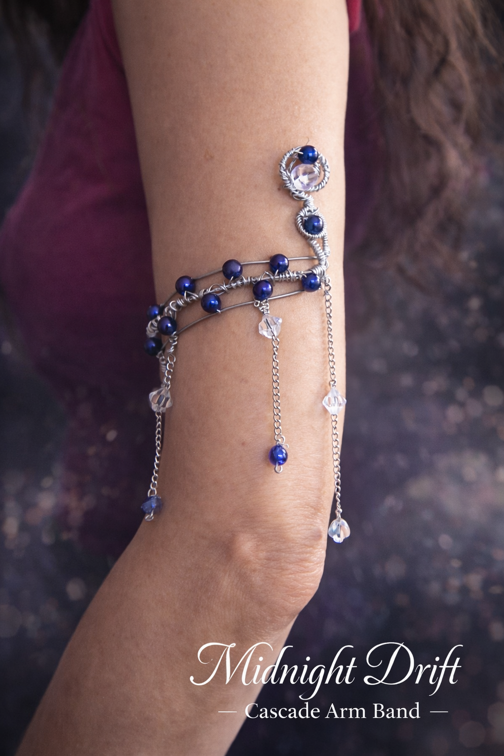 Midnight Drift Cascading Arm Band