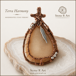 Terra Harmony – Handwrapped Stone Pendant